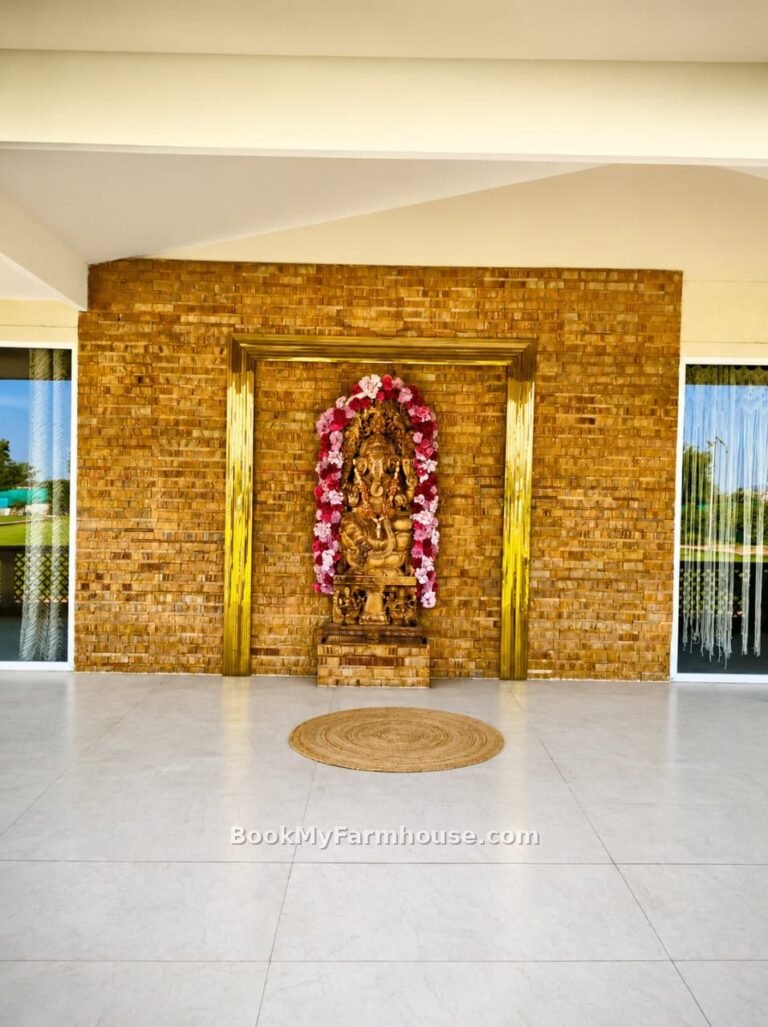 BMF Anand private farmhouse in Noida, entrance ganesha