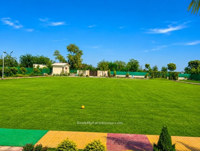 BMF Anand private farmhouse in Noida, big lawn