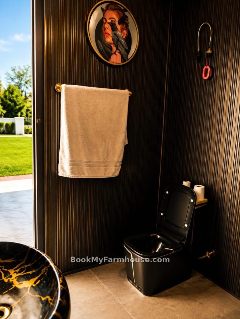 BMF Anand private farmhouse in Noida, washroom