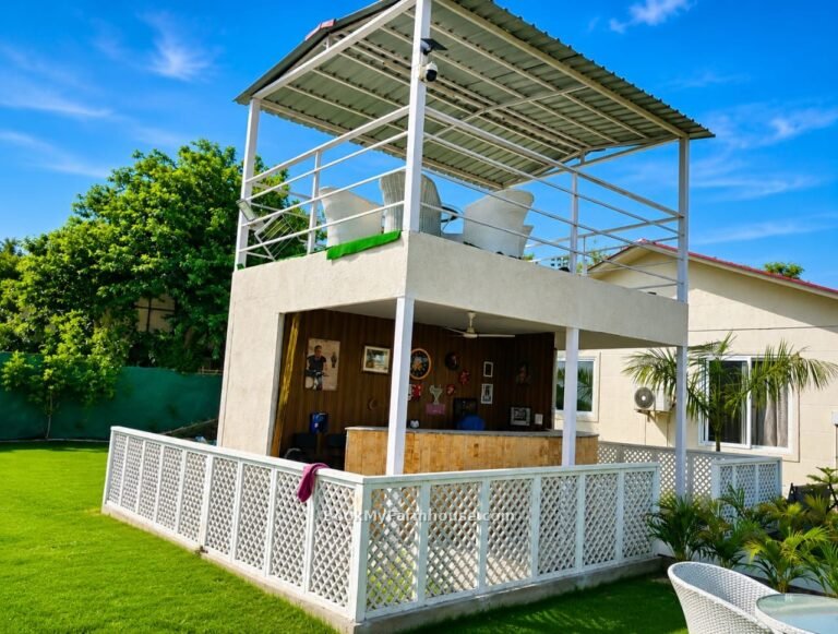 BMF Anand private farmhouse in Noida, bar deck