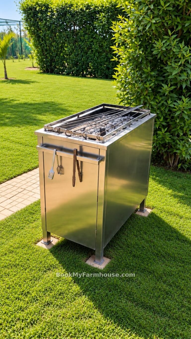 BMF Anand private farmhouse in Noida, bbq grill