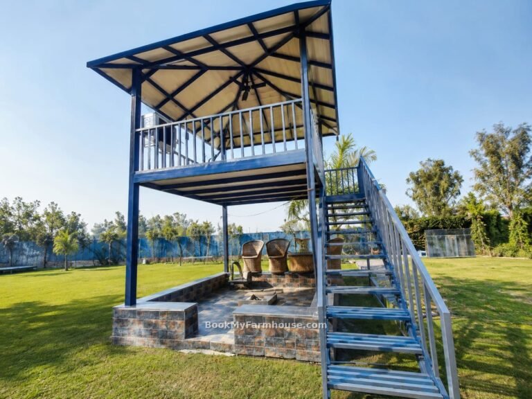BMF Aqua private farmhouse in Noida, gazebo deck