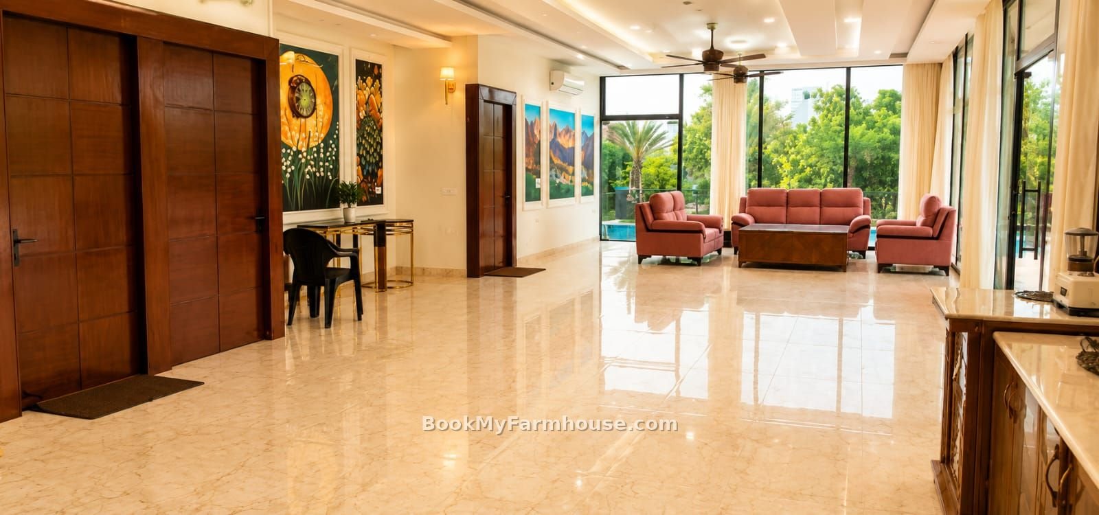 The Party Garden private farmhouse in Noida, large hall