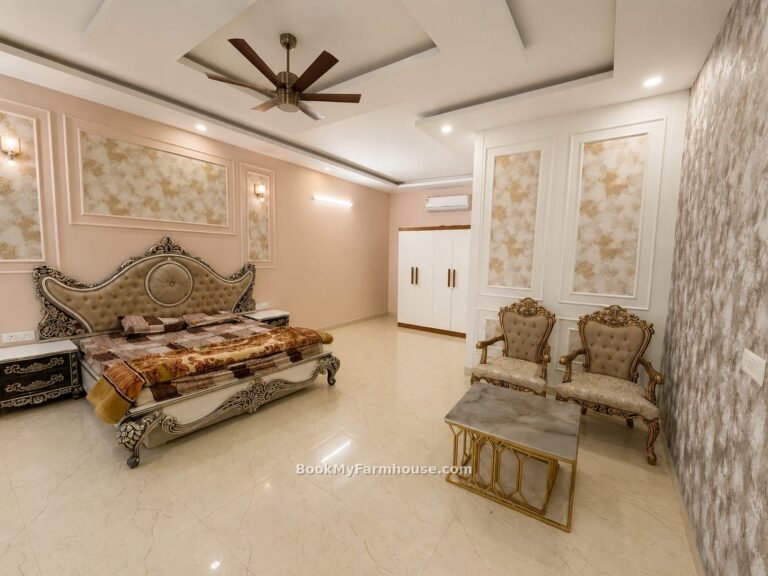 The Party Garden private farmhouse in Noida, royal bedroom